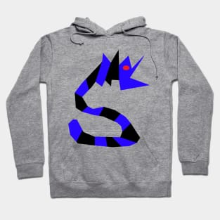 Blue Black Snake Dragon Hoodie